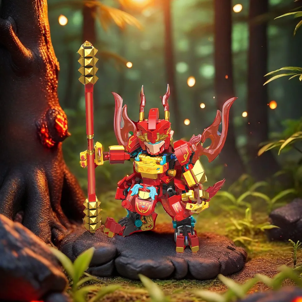 Микро-мини-строительные блоки Wukong Zhao Yun тема War God идеально подходят для