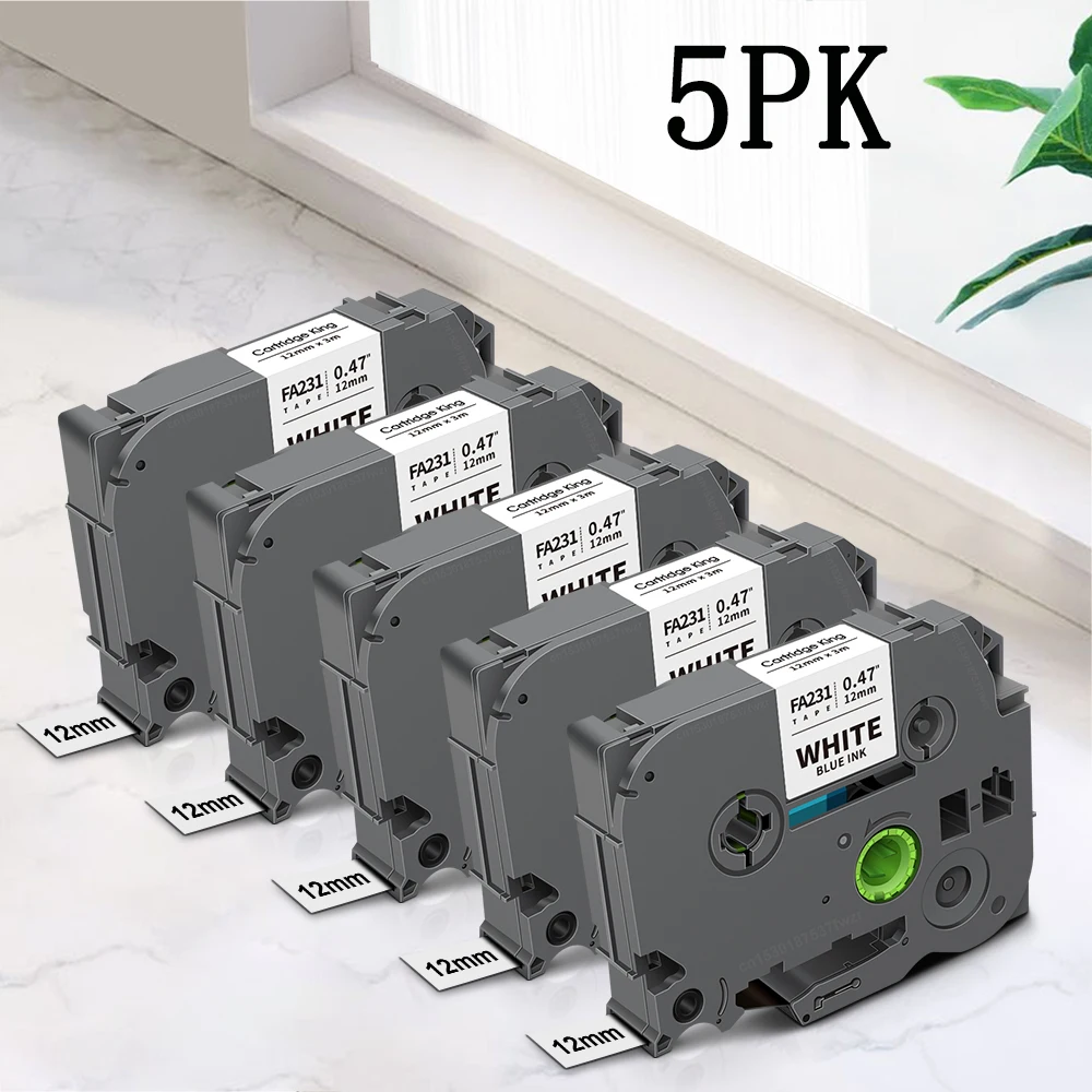 3PK/5PK TZeFA231 12 мм тканевая лента совместимая с этикеткой Brother Iron on Cloths FA3 FA3R замена для