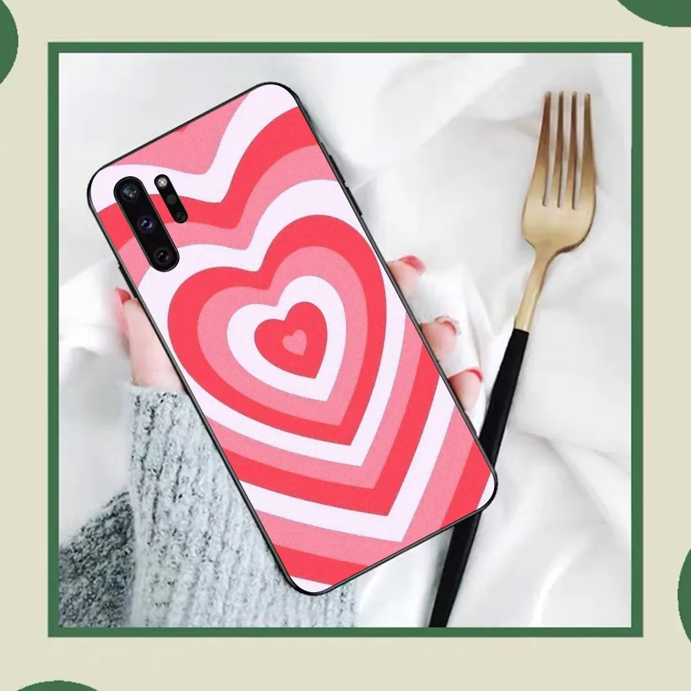 Fashion Purple Heart Swirl Circle Phone Case For Samsung Note 8 9 10 20 Pro Plus Lite M 11 30 21 31 51 A 22 42 02 03