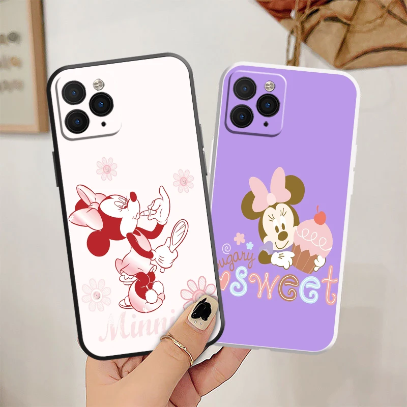 

Mickey Minne Mouse Disney Phone Case For Apple iPhone 13 12 11Pro Mini X XR XS Max 6 7 8 Plus SE 2020 Silicon Soft Back Cover