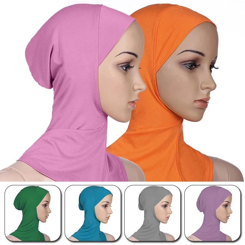 

Women Muslim Underscarf Veil Hijab Bonnet Muslim Scarf Turbans Head Cover Headscarf For Women's Hijabs Caps Hat Islamic