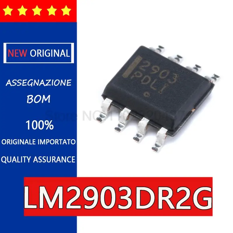 5 шт. оригинальный LM2903DR2G LM2903 чипы компаратора напряжения SOP8 LM2903 низкое смещение напряжение двухканальный компаратор, 8 футов, новый