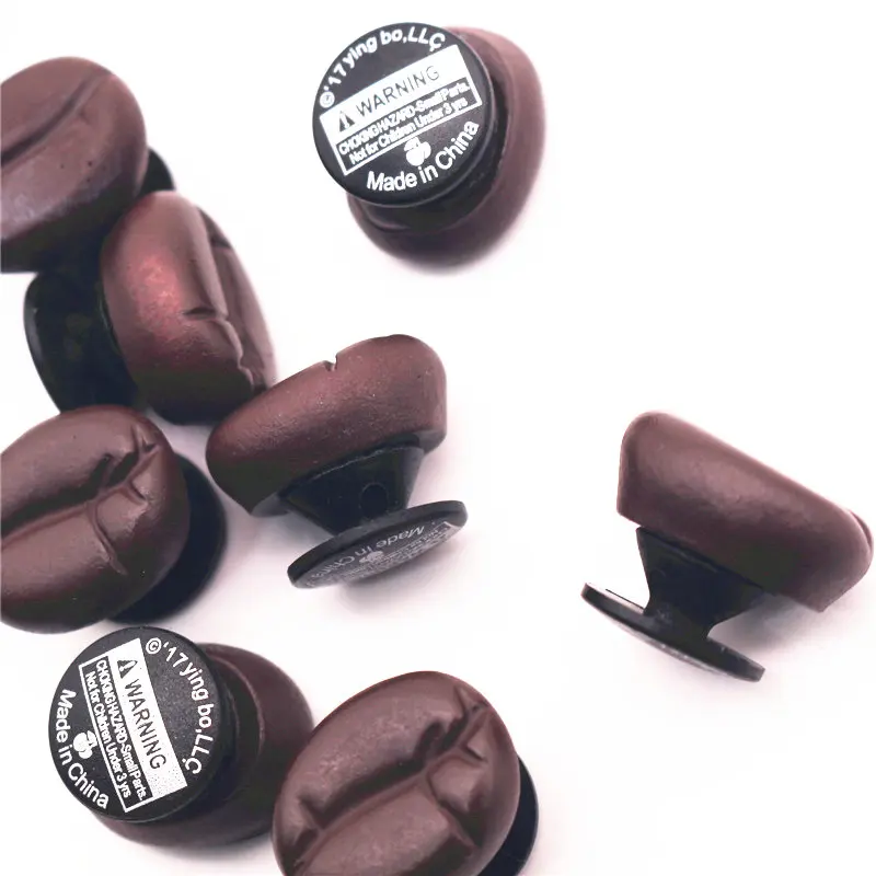 High Quality Resin Shoe Charms Spoof Simulated Coffee Beans Model Garden Shoe Decoration fit croc jibz Kid's Party X-mas Gifts