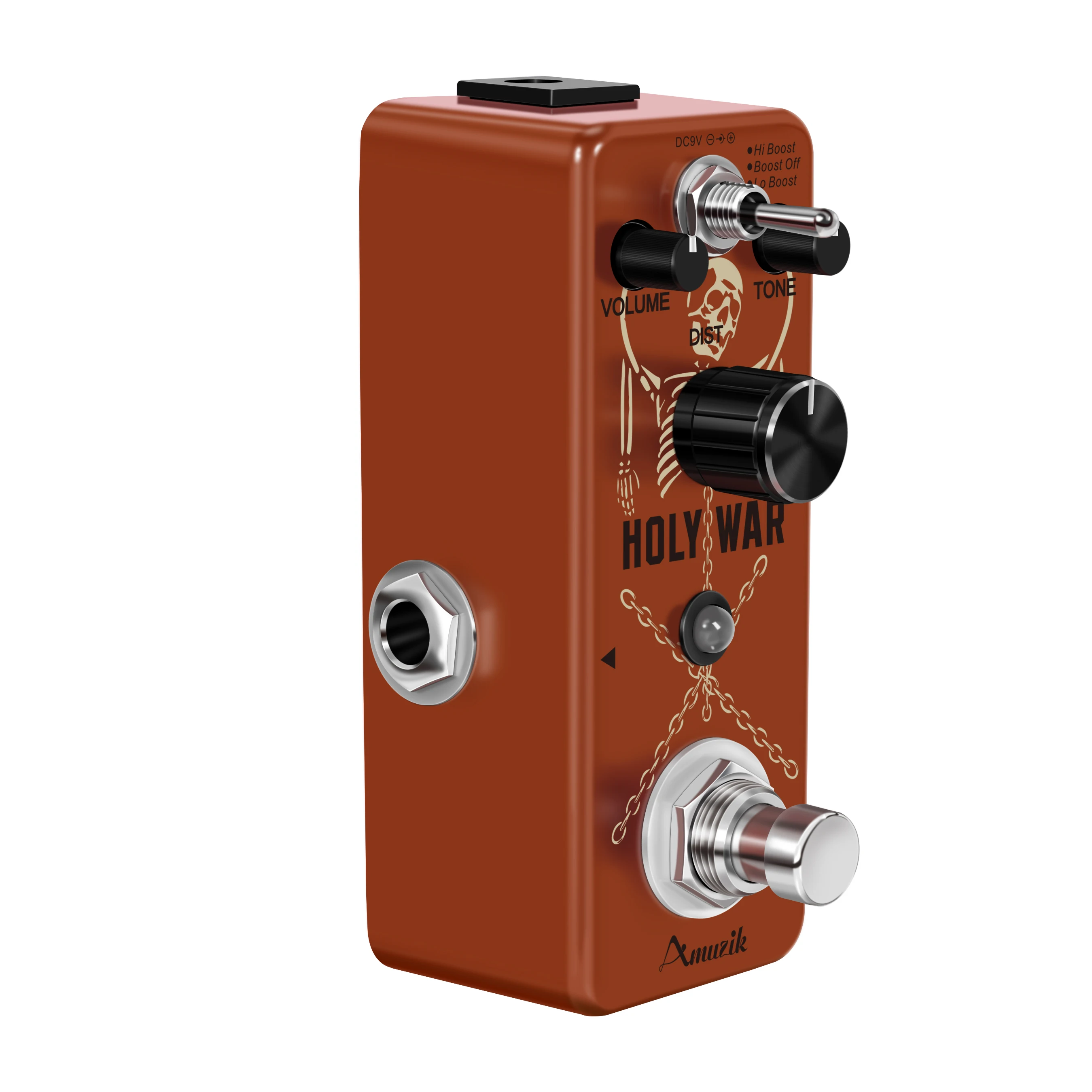 Amuzik  LEF-305 Heavy Metal Distortion Pedal Holy War Analog Dist Pedal for Electric Guitar Classic 80's Metal Sound True Bypass