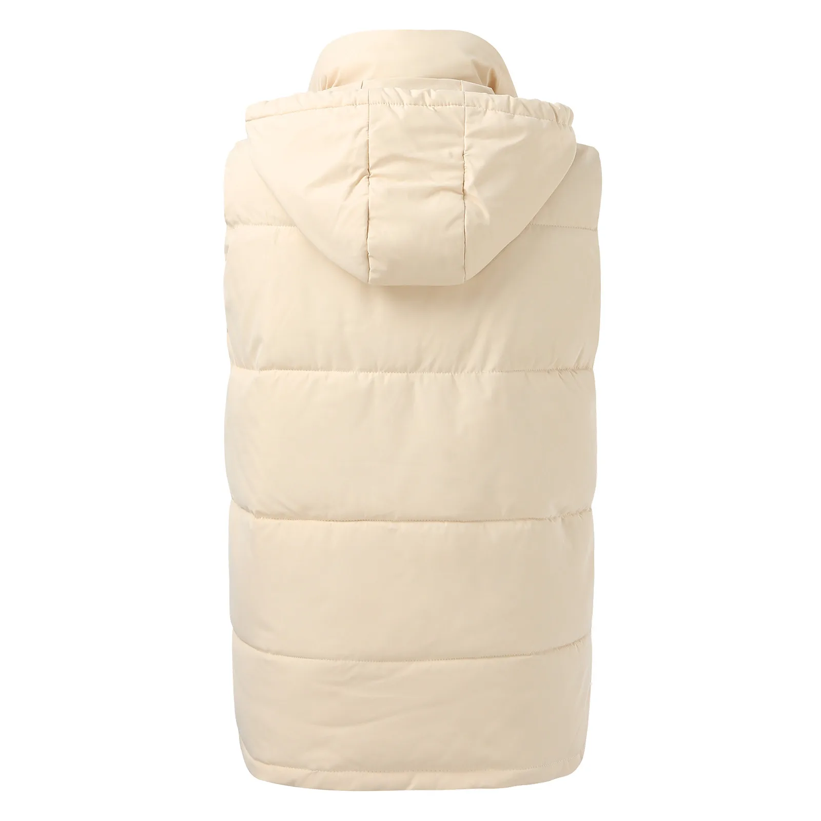 Womens Sleeveless Down Vest Hooded Packable Down Vest Jacket Winter Warm Streetwear Down Coat Solid Color Casual Outwear