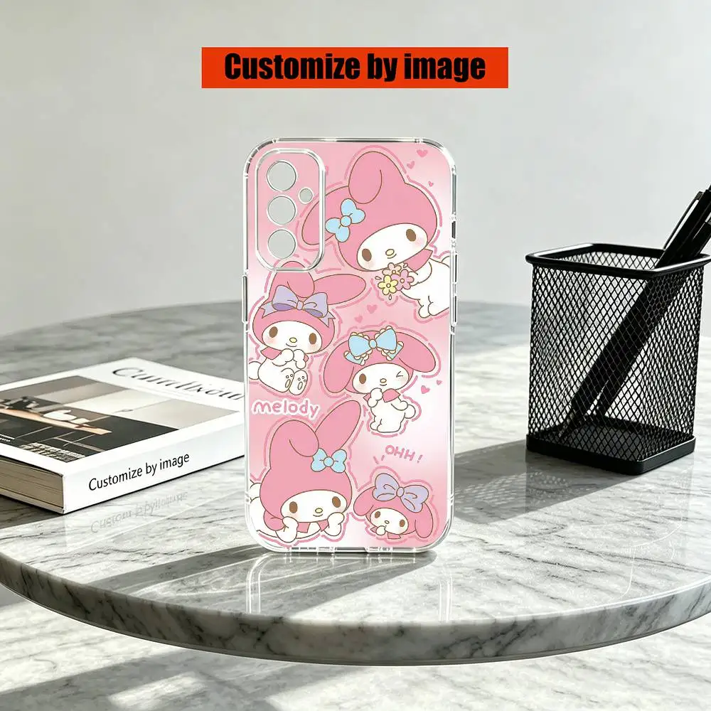 Прозрачный силиконовый мягкий чехол для телефона Samsung A10, 12, 20, 21S, 30, 31, 40, 50, 51, 52, 70, 71 с рисунком My Melody (art.: 3920db1aa5b47) - 3920db1aa5b47