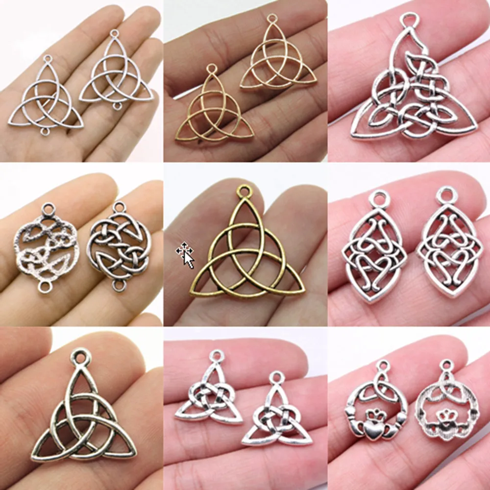 Объемные подвески для подвесок ювелирные аксессуары сделай сам с символом Triquetra |