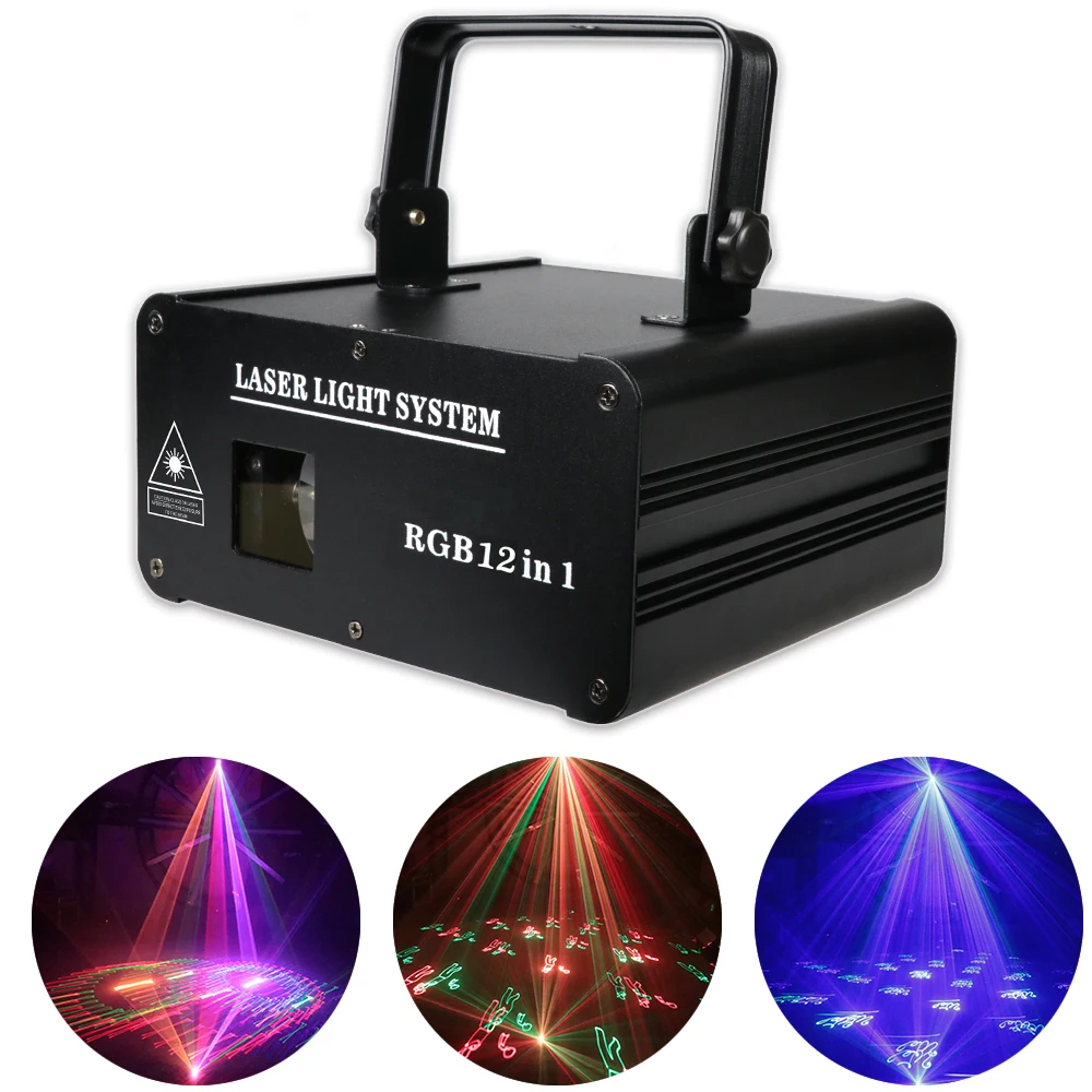 1.5W RGB 12in1 Laser Light 1W 600MW Full Color Aluminum Shell Projector DJ Disco Galvanometer Scanning luces laser para fiestas - купить по