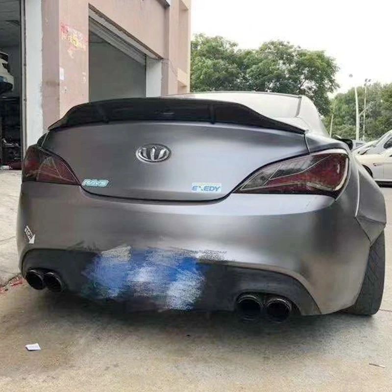 Фото Для Hyundai Genesis Coupe спойлер 2009 10 11 12 лет глянцевое углеродное волокно/FRP заднее крыло R style спойлер, аксессуары №4