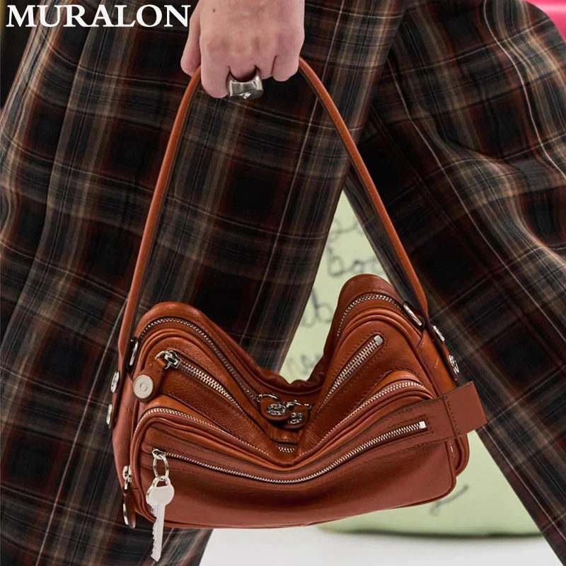 Повседневная универсальная сумка на молнии с несколькими карманами модная через