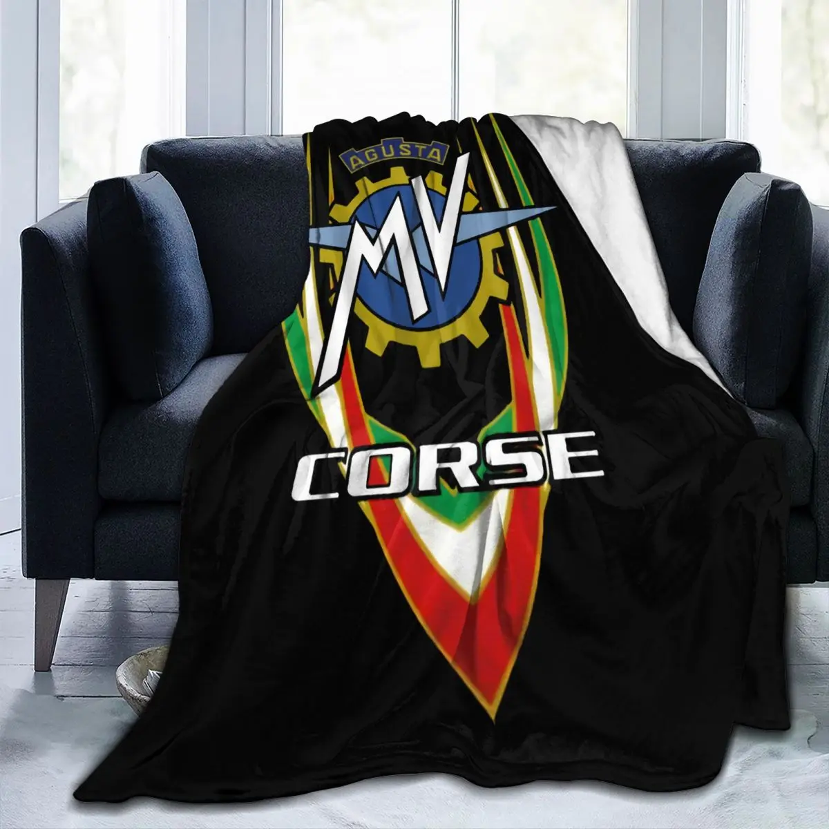 

Милое портативное одеяло Mv Agusta с логотипом, подходит для дивана, не скатывается