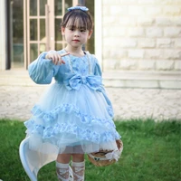 lolita girls party princess puff sleeve dress kids children birthday stage performance dresses vestidos