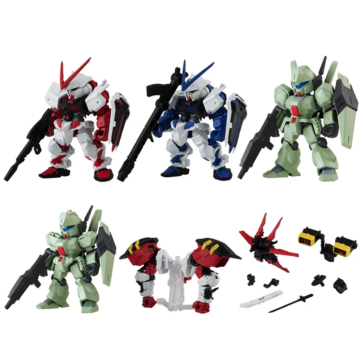 

Японское аниме BANDAI Cashapon, игрушечная капсула Gacha GUNDAM ENSENBLE 19, красная и синяя гетеродокс, сборная игрушка