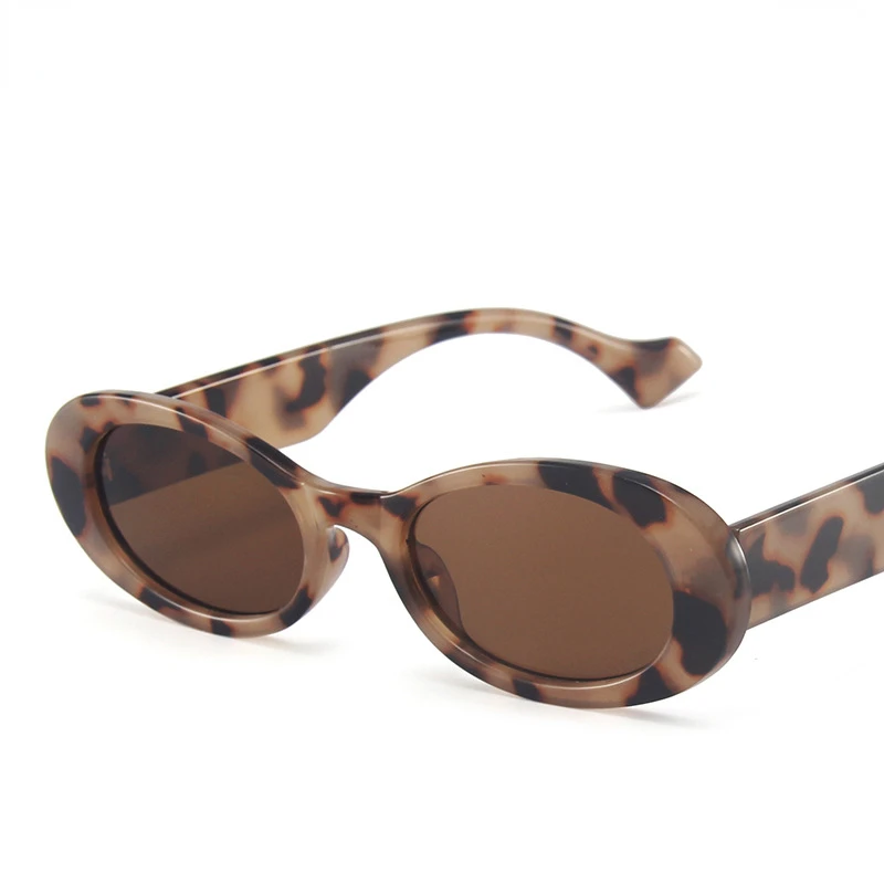

2022 New Oval Sunglasses for Women Vintage Leopard Jelly Color Vintage Sun Glasses Trending Shades UV400 Outdoor Eyewear