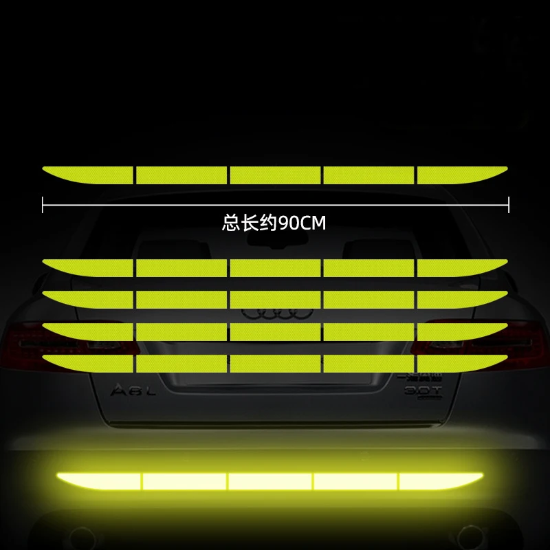 Автомобильный отражатель, наклейка 3x90 см, внешняя зеркальная лента, отражающая Автомобильная наклейка, самоклеящиеся автомобильные аксессуары