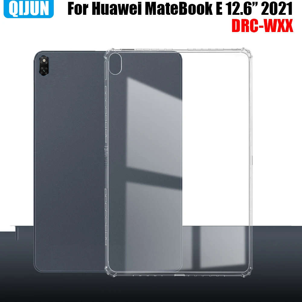 Tablet Case For Huawei MateBook E 12.6" 2021 2022 Transparent Silicone soft Cover Airbag Protection ink screen book for DRC-WXX