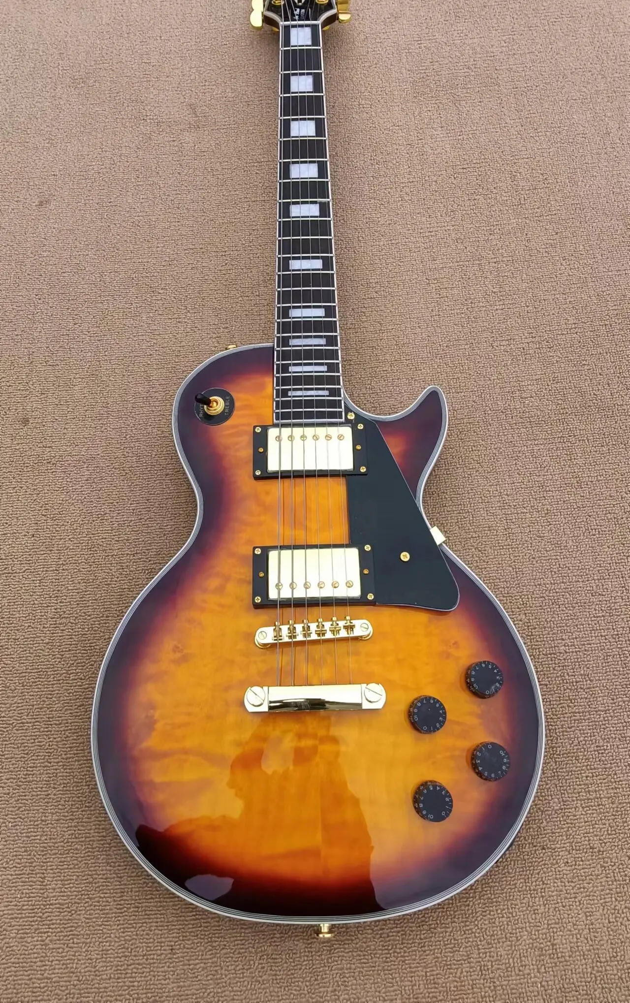 

Электрогитара LP, корпус цветного заката, металлические детали LP Maqiao, реальные фотографии фабрики, можно модифицировать и настроить, бесплатно