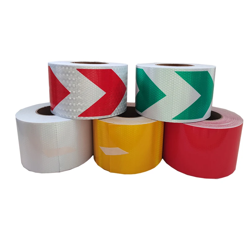 

10cmx50m Car Motorcycle Safety Logo Reflective Warning Tape Sticker Warning Light Protective Film Stickers Strip For Car Bicycle