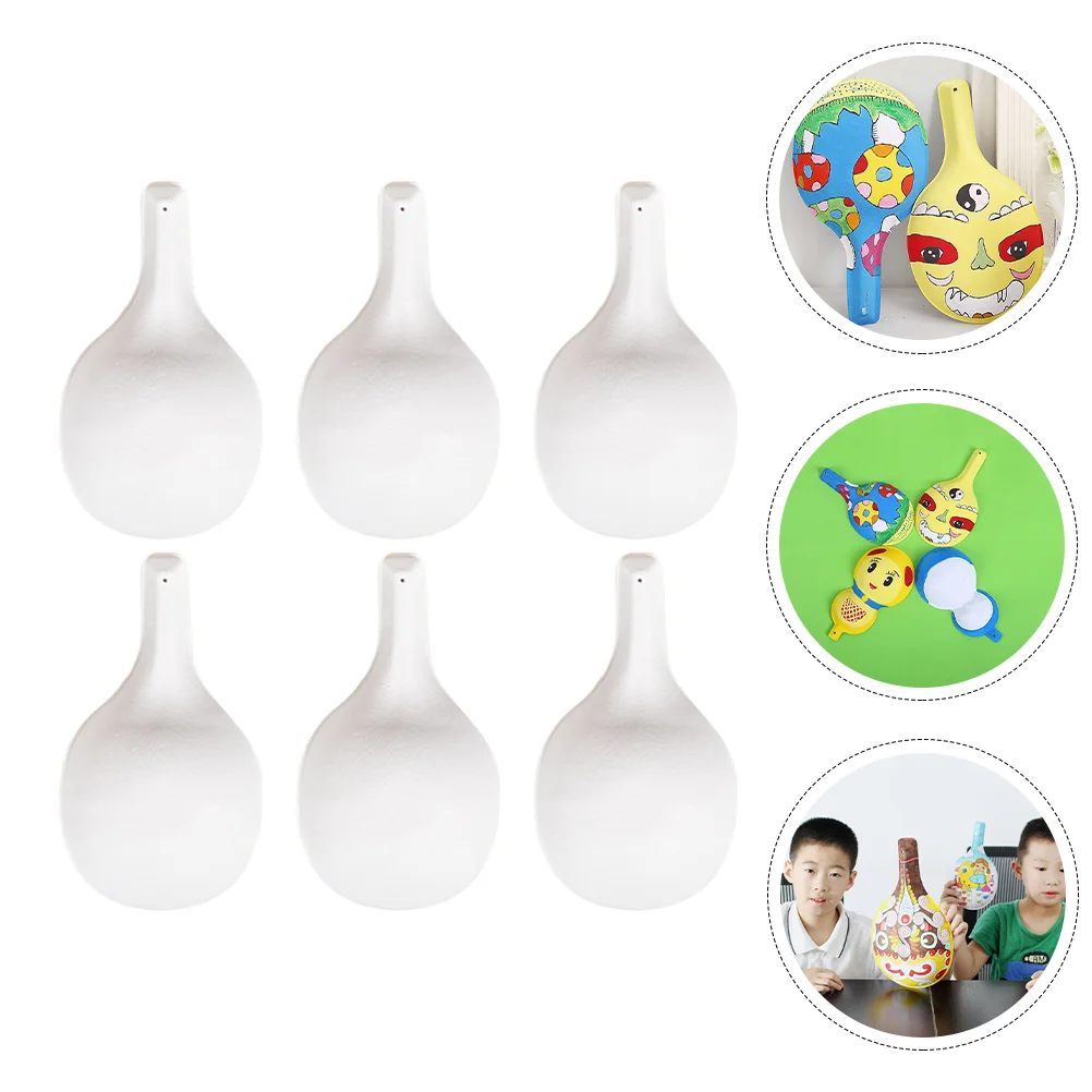 

6Pcs DIY Paper Ladles Hand-painted Paper Ladles Painting Materials for Children