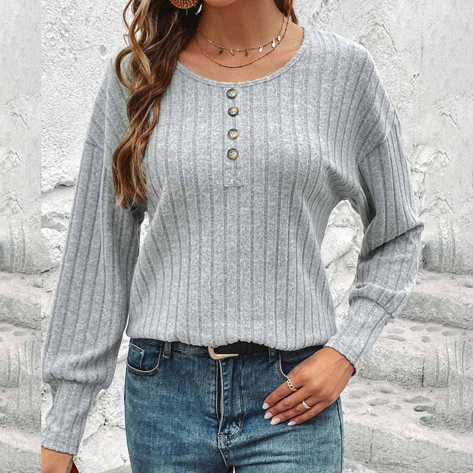 

New Knitting Pullover Sweater Long Sleeve Bottom Shirt Loose O Neck Sweaters Autumn Winter Soft Blouse Jumpers For Women 2023