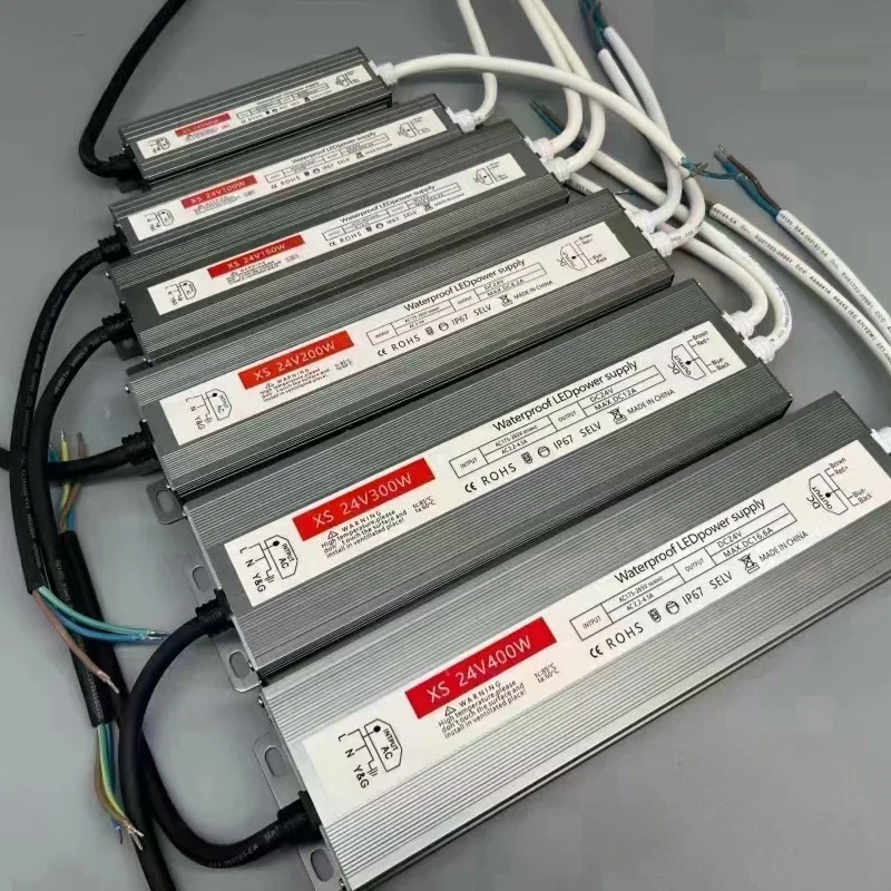 Фото IP67 Водонепроницаемый светодиодный драйвер Тороидальный трансформатор 60W100W200W300W400W500W Адаптер питания 220 В до 12-24 В переменного/постоянного тока для полосового освещения №4