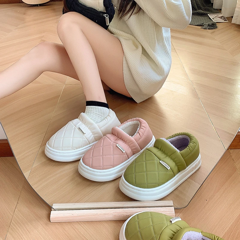 

2023 Winter Indoor Casual Cotton Slippers Women's Cute Cartoon Rabbit Indoor Shoes Warm Plush Comfortable Anti Slip Home Shoes