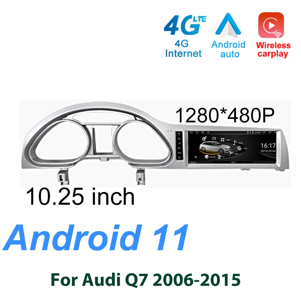 

Мультимедийная система Автомобильная Unusualway, Android, 10,25 '', для Audi Q7 4L, 2006 ~ 2015 MMI 3G