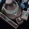 2022 New 4-piece suit Cubic Zirconia Bride Jewelry Set Women's Party, Deluxe Dubai Crystal Wedding Jewelry Set 2