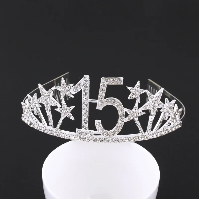 

Серебряная тиара WakaParty для дня рождения