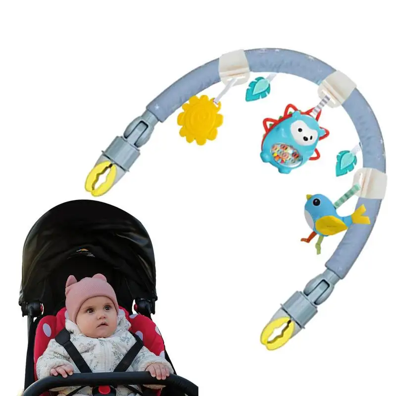 

Toddler Pram Pushchair Toys Travel Arch Bassinet Toys Detachable Activity Musical Animal Arch Toys For Girls Boys Kids Children