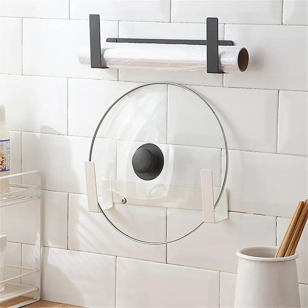 

Простой настенный стеллаж для кухонных кастрюль из углеродистой стали, Бытовые аксессуары для кухни