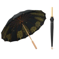 windproof large umbrella free shipping resistant reinforced vintage outdoor umbrella long handle sombrillas umbrella supplies