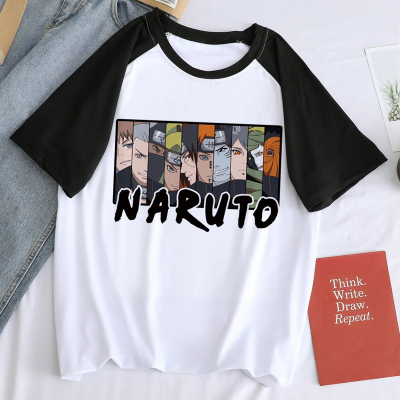 Футболка мужская с принтом Наруто Акацуки Саске Учиха Итачи Харадзюку Какаси