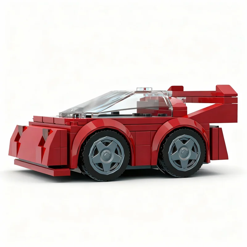 Фото 171 шт. MOC Little Red 'Rari City Champions' Модель строительных блоков, идея для сборки своими руками, 3D-кирпичики, креативный подарок на день рождения, художественная сборка. №2