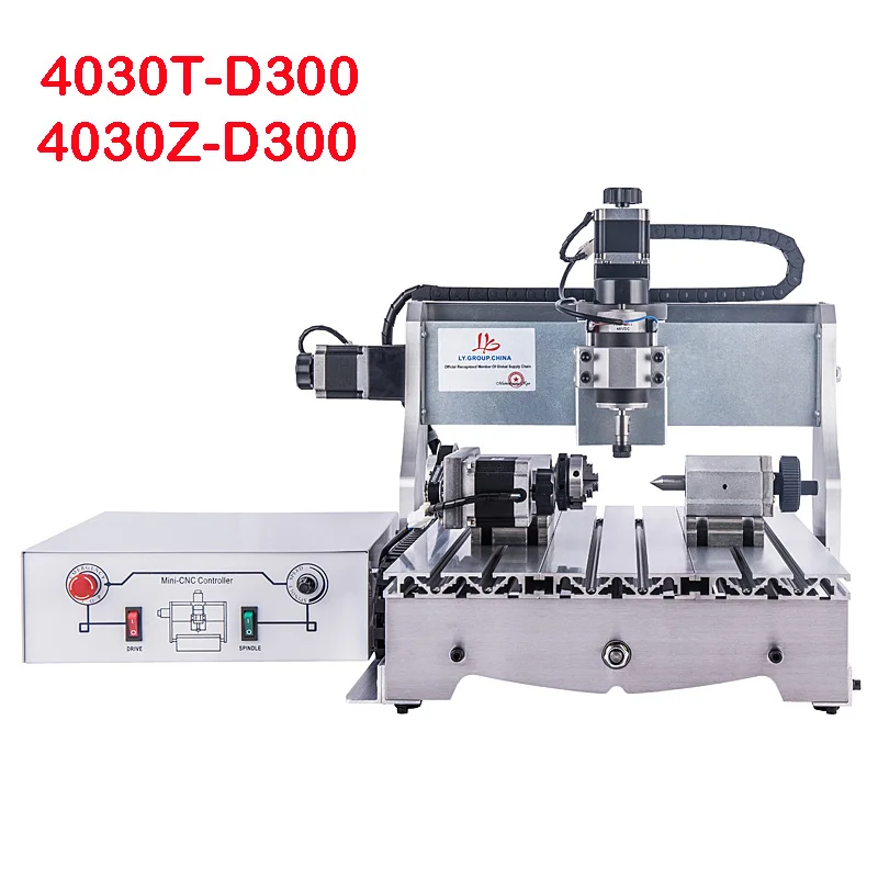

LY CNC Engraving Machine 3 Axis 4 Axis 4030T-D300 4030Z-D300 Mini CNC Router Engraver Upgrade 500W Milling Machine