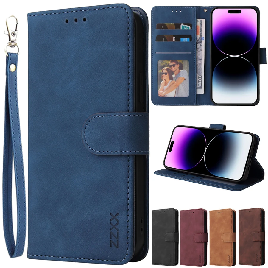 

Wallet Bracket With Card Slot Magnetic Flip Leather Case For iPhone 14 Pro Max 13 12 11 SE 2022 2020 X XR XS Max 8 7 6 6S Plus