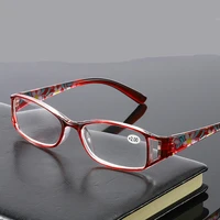 2021 printed reading glasses gorgeous female anti blu ray resin hd glasses fashion flat glasses 1 0 to 4 0 espejo de lectura