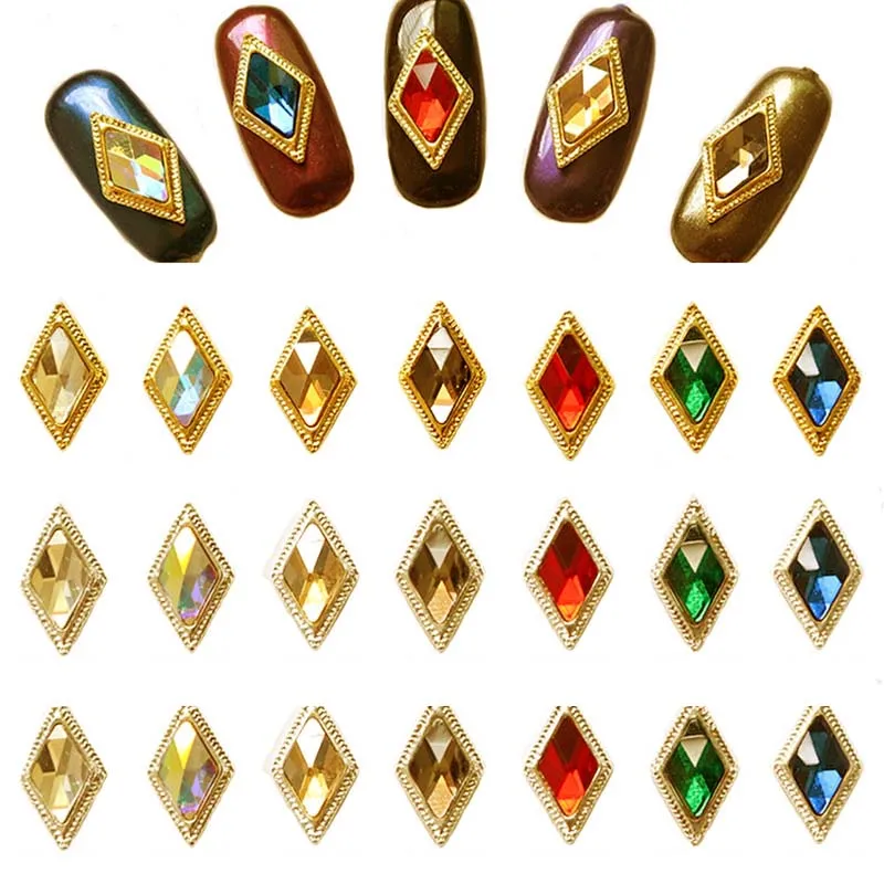 

10Pcs Antique Square Alloy 3D Nail Art Decorations,Glitter Diamond Crystal For Nails Metal Jewelry,Beauty Metal DIY Nail Art 1*
