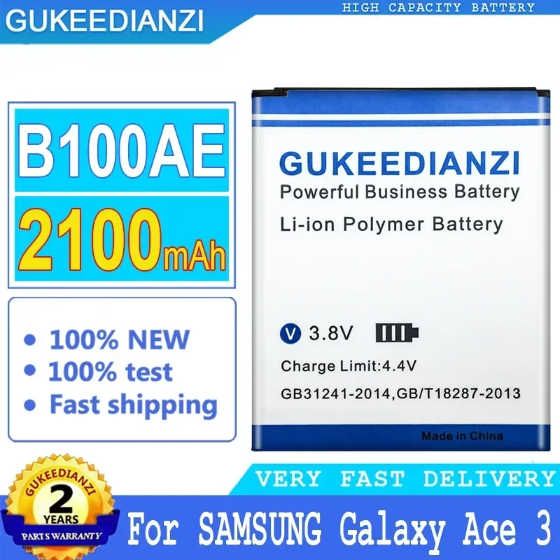 Аккумулятор GUKEEDIANZI для SAMSUNG Galaxy 2100 мАч B100AE Ace 3 4 S7898 S7278 S7272 S7568i I679 S7270 S7262