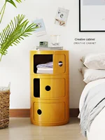 Three Layers Nordic Ins Net Red Bedside Table Modern Round Creative Small Cabinet Mini Simple Plastic Side Cabinet