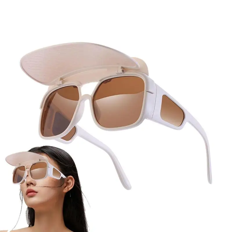 

Sunvisor Sunglasses Bike Sunglasses For Sun Protection Funny Detachable Comfortable Glasses With Sunvisor For Hiking Outdoor