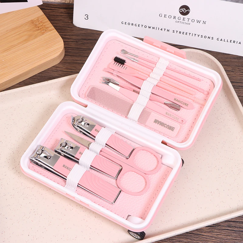 Роскошный набор для маникюра и педикюра 8/12 шт. ножницы ногтей из нержавеющей