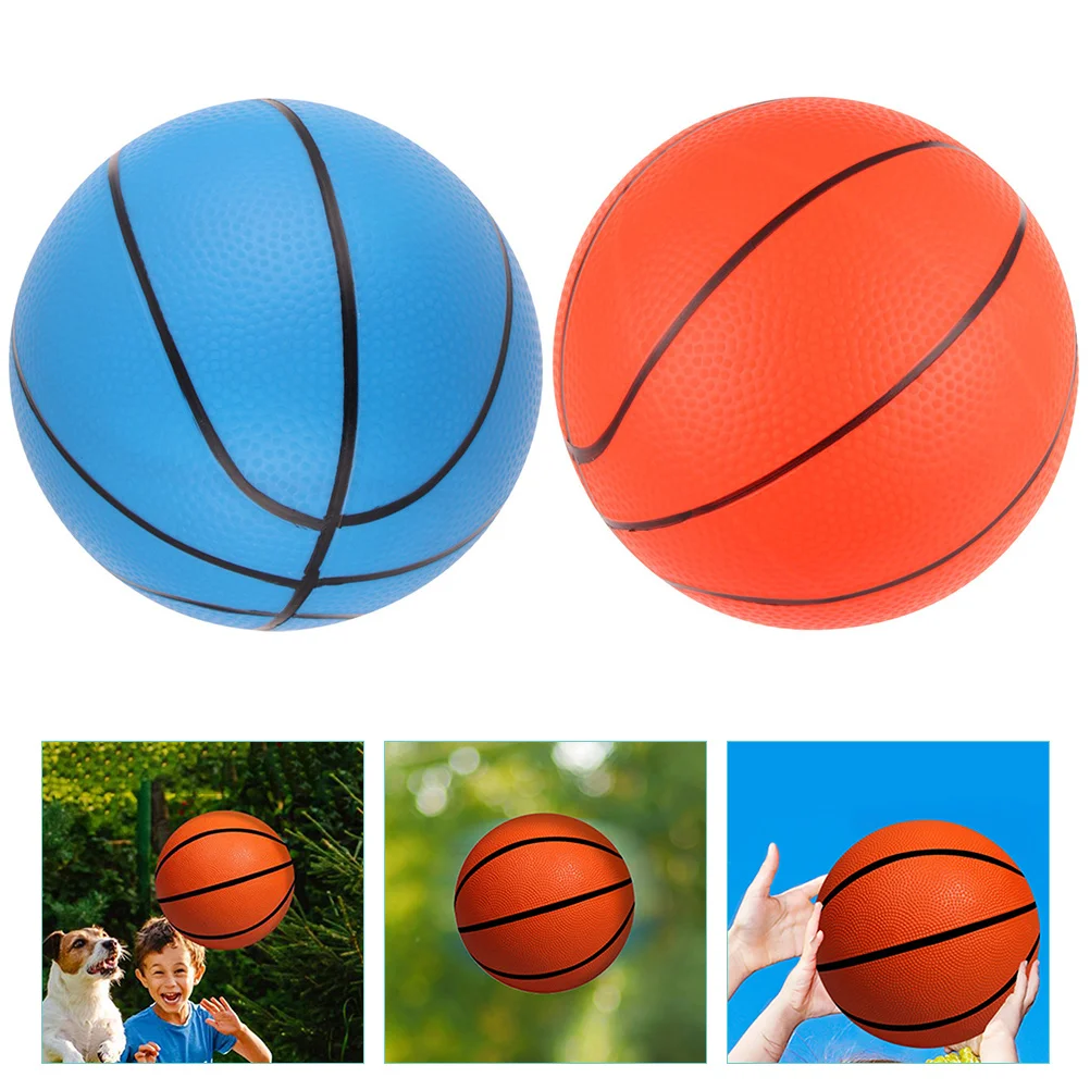 

2 Pcs Basketball Toy Mini Kids Outdoor Toys Small Miniature Plastic Indoors Child