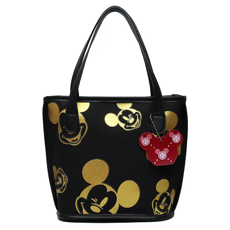 Disney Mickey Mouse Tote Bag for Women Girls Handbags Cute Cartoon Canvas Bags Designer Bag Luxury Portable Free Shipping