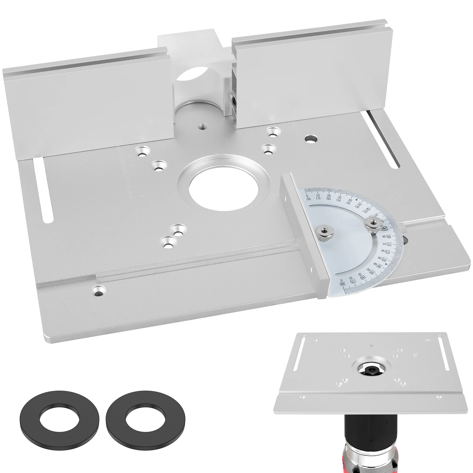 

Фрезерная настольная пластина, Многофункциональный фрезерный станок из алюминиевого сплава, с линейкой с угловым толчком