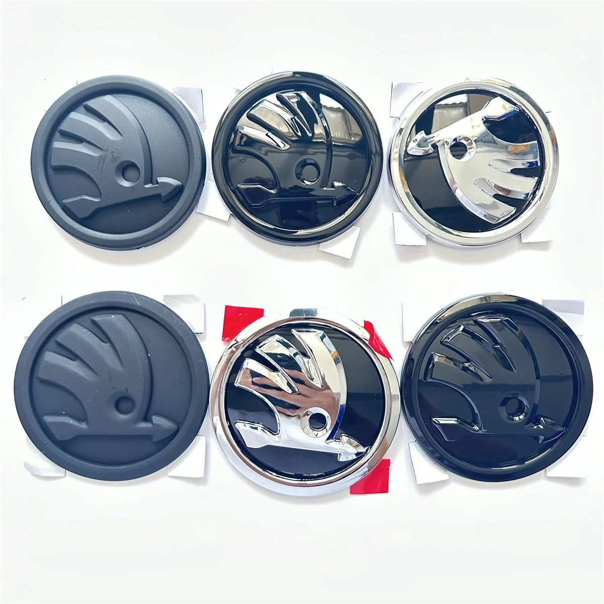 

ABS 80 мм 90 мм Автомобильный передний капот, эмблема багажника, наклейка для Skoda Fabia Octavia A7 RS Superb Rapid Yeti Karoq Roomster Felicia Decor