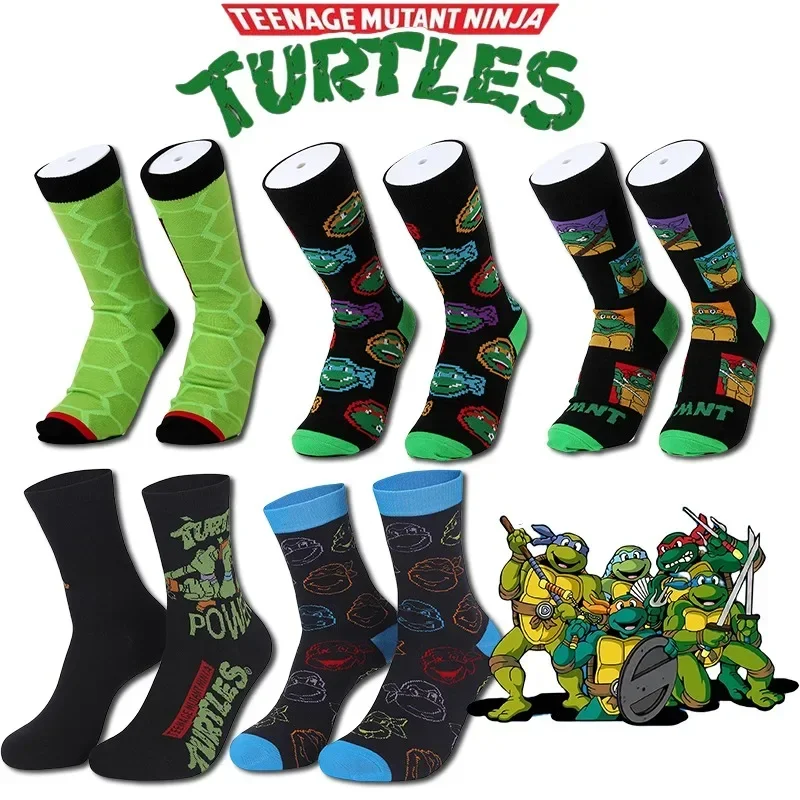 Новые хлопковые носки Teenage Mutant Ninja Turtles TMNT Animation Around The модные спортивные мужские