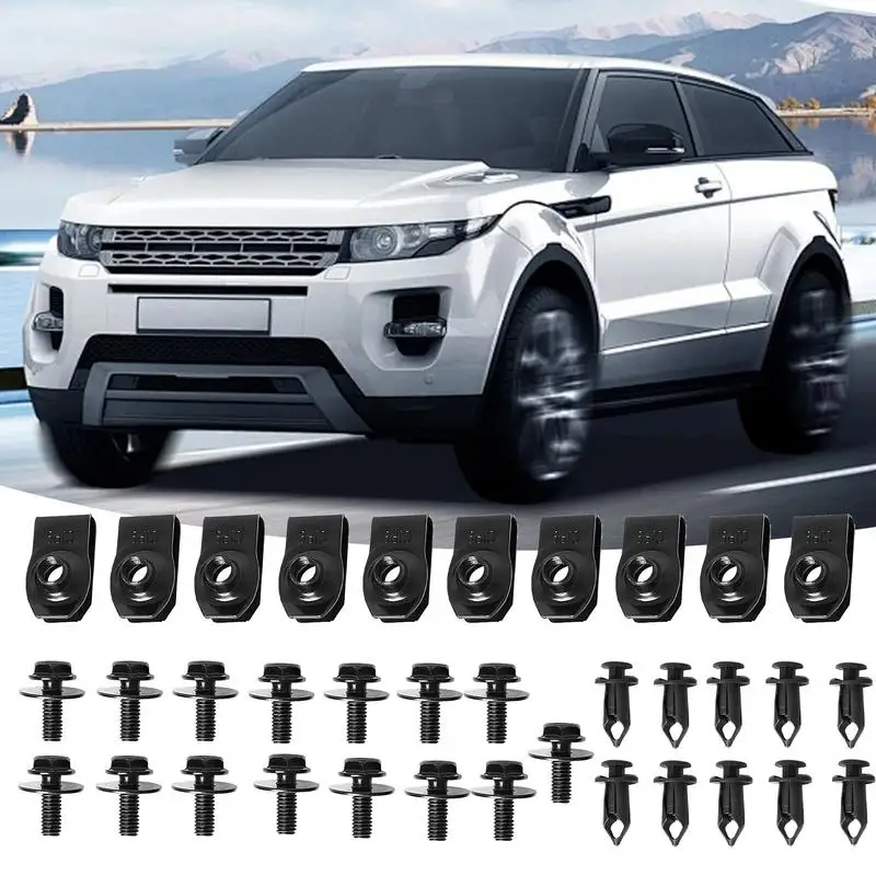 Зажимы для бампера комплект фиксаторов типа Push зеркальный фиксатор