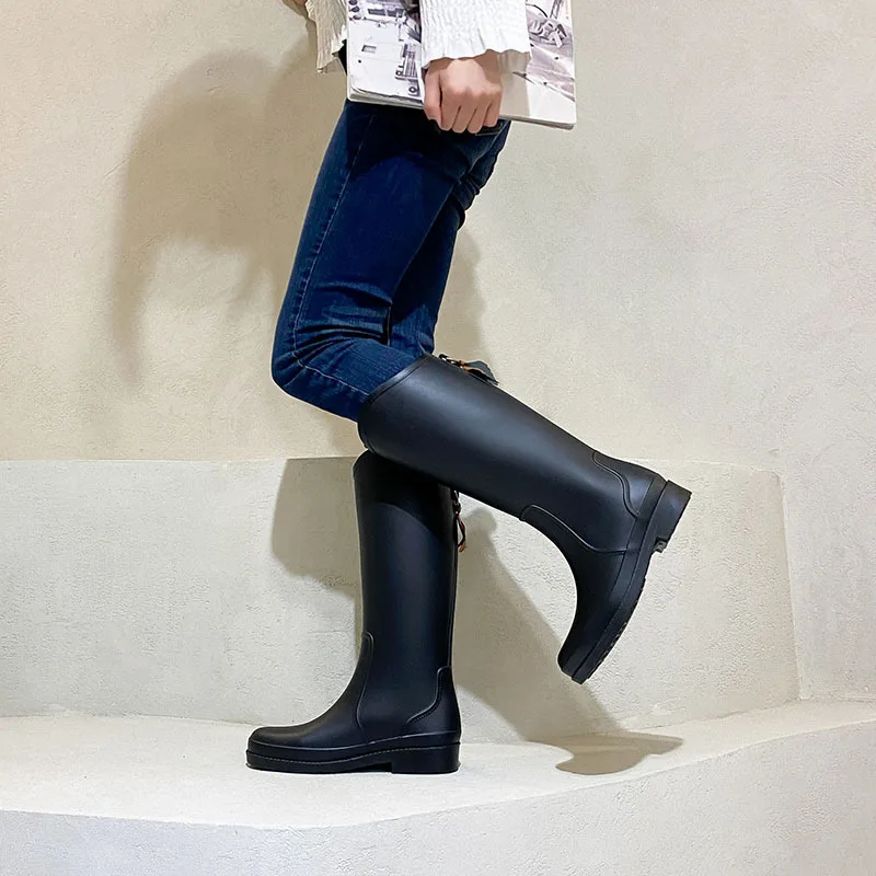 Winter Brand New Warm Knee-high Rain Boots Outdoor Waterproof Tall Rain Shoes Light Comfortable Work Water Boots