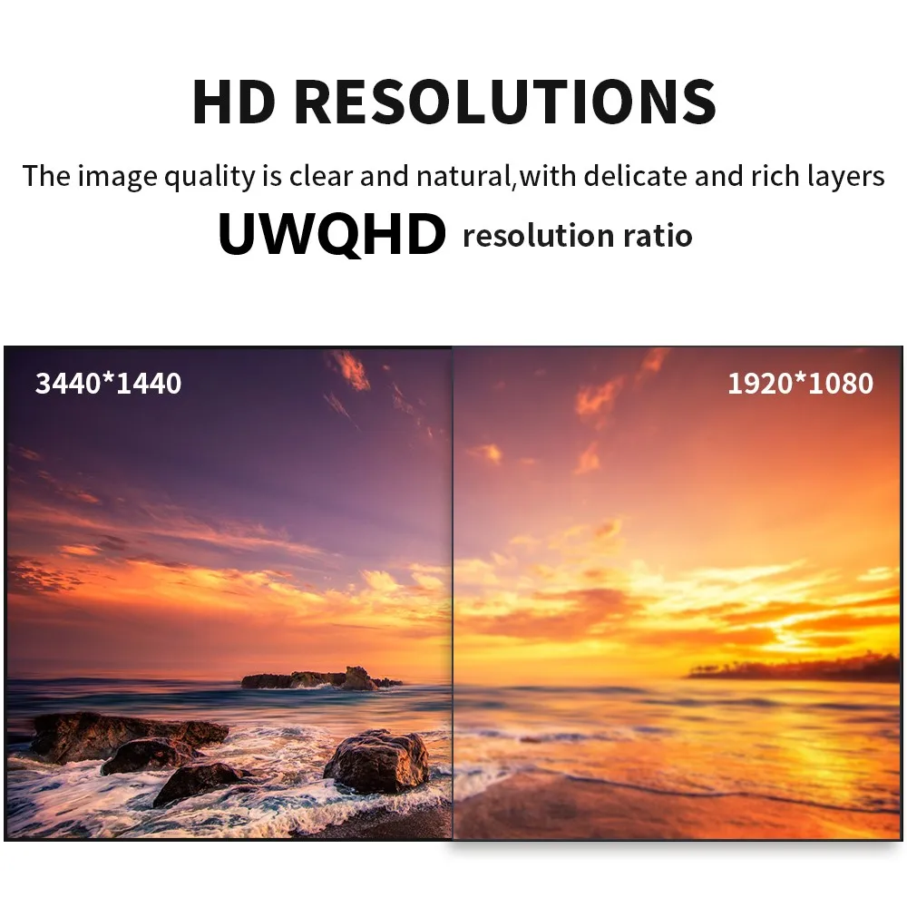 SENMAO Monitor 34 inches 3440*1440 165 Hz WQHD Wide Color range 1500R Curved Rotary Lifting Computer Gaming PX1342